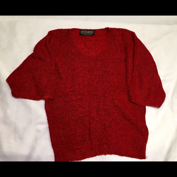 ❤️ David Brett Red Sweater - Picture 7 of 8